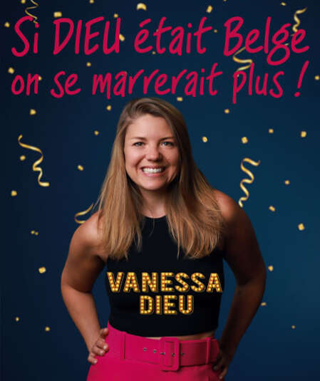 Affiche du spectacle Si Dieu était Belge, on se marrerait plus !