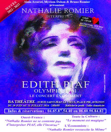 Affiche du spectacle Piaf, Olympia 61