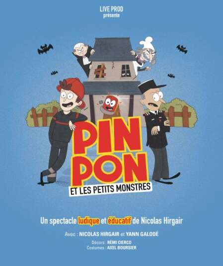 Affiche du spectacle Pin pon et les petits monstres